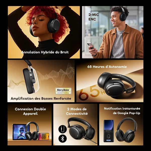 oraimo BoomPop N Casque sans fil ANC