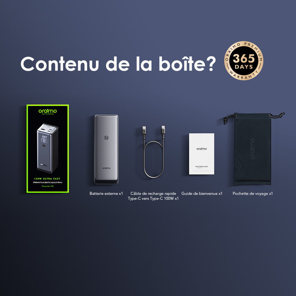 Oraimo PowerBank OPB-727SQ 130W – 27600mAh