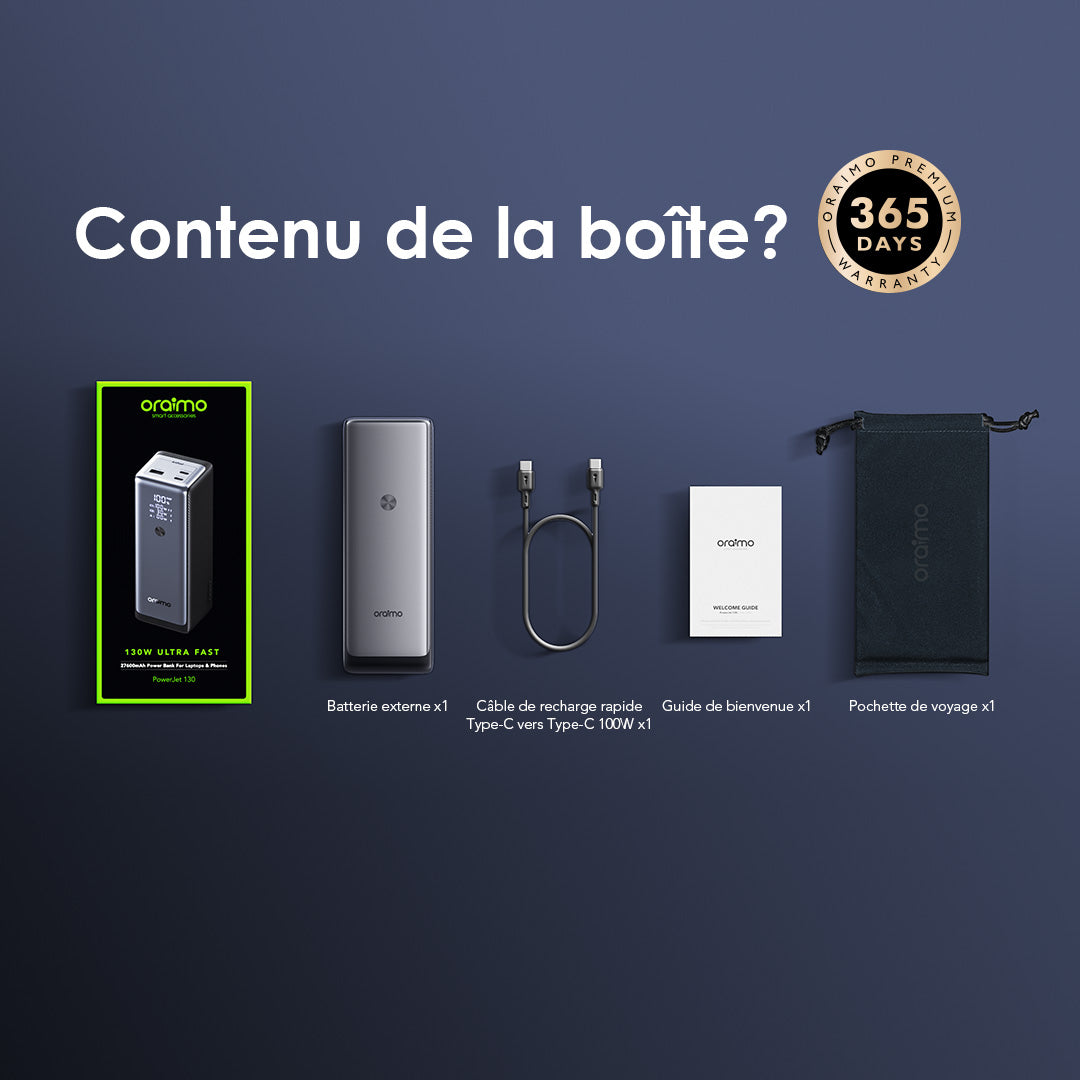 Oraimo PowerBank OPB-727SQ 130W – 27600mAh