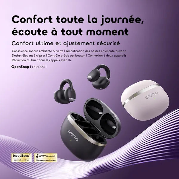 oraimo OpenSnap Écouteurs sans fil à clipser