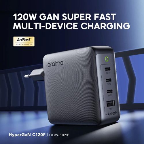 Chargeur oraimo HyperGaN 120W (Modèle C120F)