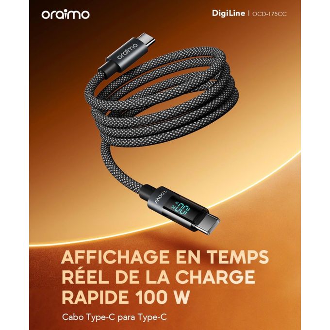 CÂBLE ORAIMO TYPE-C 100W