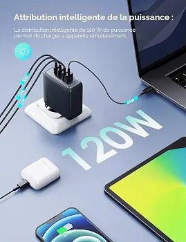Chargeur oraimo HyperGaN 120W (Modèle C120F)