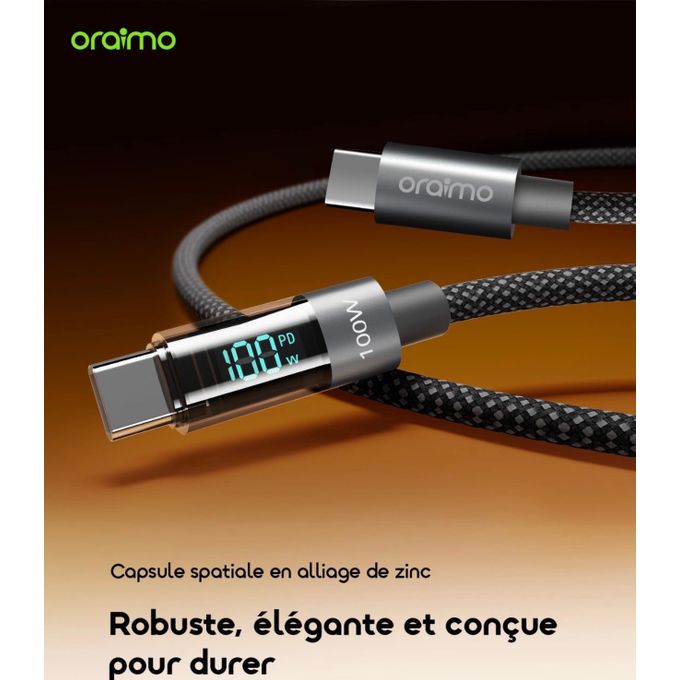 CÂBLE ORAIMO TYPE-C 100W