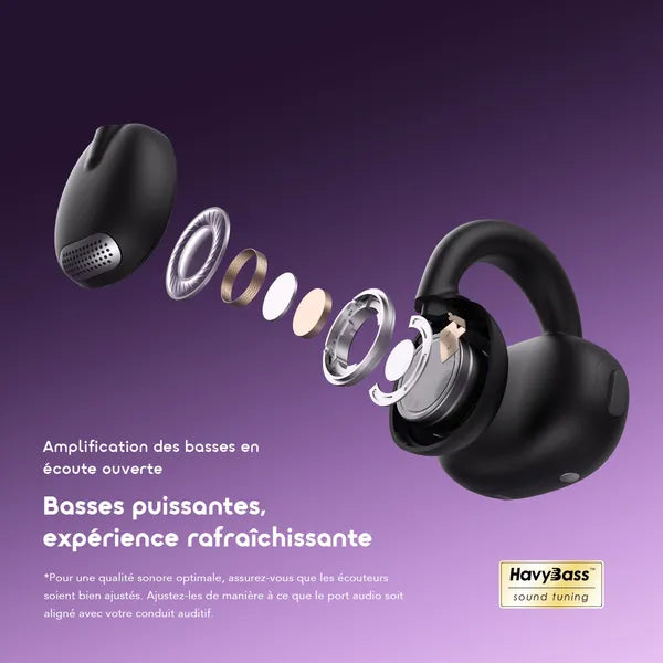 oraimo OpenSnap Écouteurs sans fil à clipser
